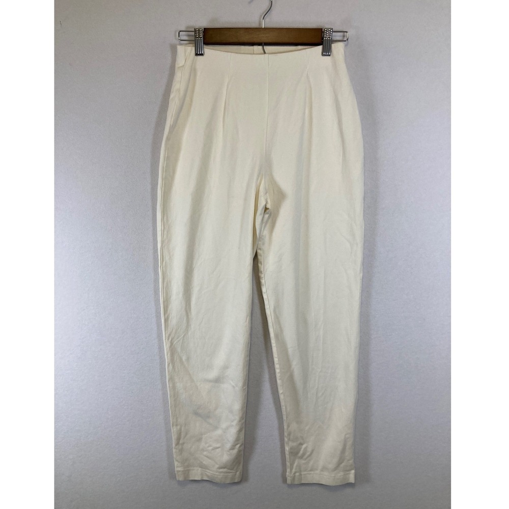Minimalist Villager Sport Liz Claiborne Women PM Cream Tapered‎ High Rise Pants
